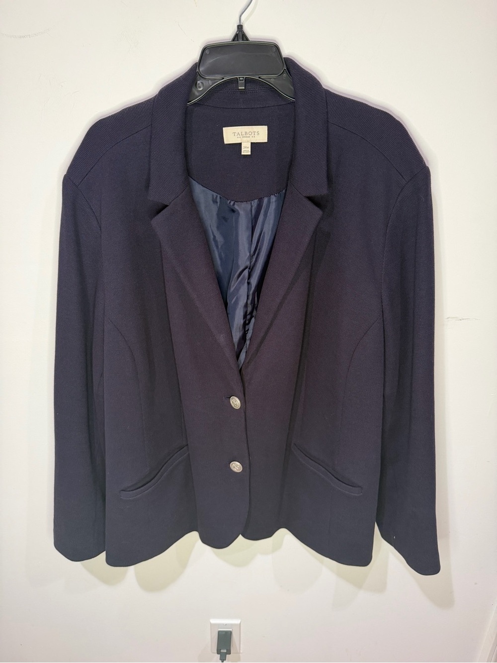 Talbots Navy Classic Women's Blazer Jacket